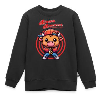 Bruno Bouncer - Bruno der Sicherheitsmann - Kinder Premium Organic Sweatshirt - Schwarz - Vorne - AI Model Kid Female (0cm)