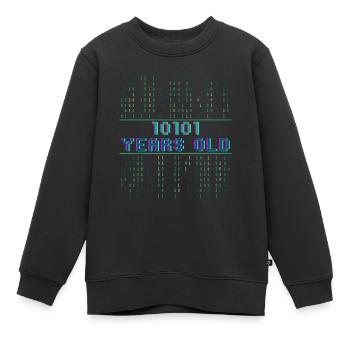 21st birthday 21 years old Binary Code Computer Science - Kids Premium Organic Sweatshirt - black - Front - AI Model Kid Female (0cm)