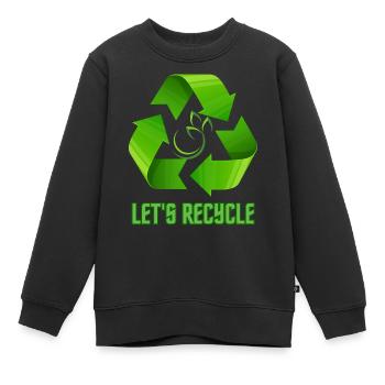 Recycleons l’écologie de la planète - Sweat Premium enfant bio - noir - Devant - AI Model Kid Female (0cm)