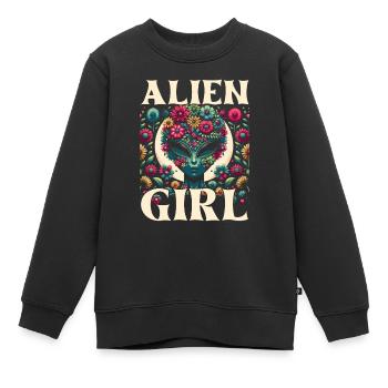 Alien Außerirdischer Alien Girl - Sweat Premium enfant bio - noir - Devant - AI Model Kid Female (0cm)