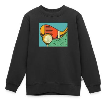Golf Golfeurs Golfeurs - Sweat Premium enfant bio - noir - Devant - AI Model Kid Female (0cm)