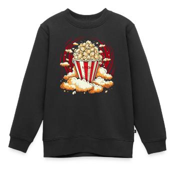 Maïs soufflé brillant - Sweat Premium enfant bio - noir - Devant - AI Model Kid Female (0cm)