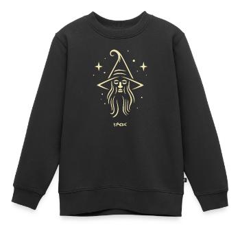 Emblème de mage - Sweat Premium enfant bio - noir - Devant - AI Model Kid Female (0cm)