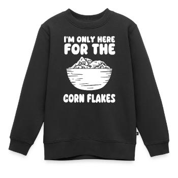 T-shirt Für Cornflakes-liebhaber - Kinder Premium Organic Sweatshirt - Schwarz - Vorne - AI Model Kid Female (0cm)