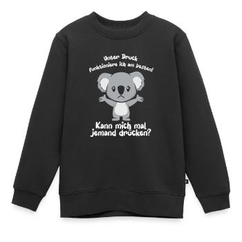Je fonctionne mieux sous pression - Sweat Premium enfant bio - noir - Devant - AI Model Kid Female (0cm)