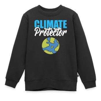 Globale Erwärmung Grüner Aktivist - Kinder Premium Organic Sweatshirt - Schwarz - Vorne - AI Model Kid Female (0cm)
