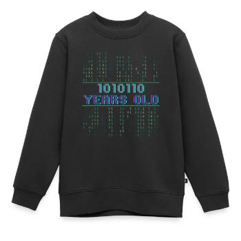 86th Birthday 86 years old Binary Code Computer Science - Kids Premium Organic Sweatshirt - black - Front - AI Model Kid Female (0cm)