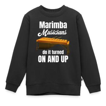 Marimba-musiker Machen Es Mit Eingeschalteter - Kinder Premium Organic Sweatshirt - Schwarz - Vorne - AI Model Kid Female (0cm)