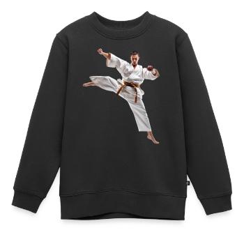 Karate ist eine anspruchsvolle Kampfkunst - Kinder Premium Organic Sweatshirt - Schwarz - Vorne - AI Model Kid Female (0cm)