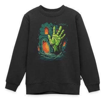 Die Verlies Zombie Hand - Kinder Premium Organic Sweatshirt - Schwarz - Vorne - AI Model Kid Female (0cm)