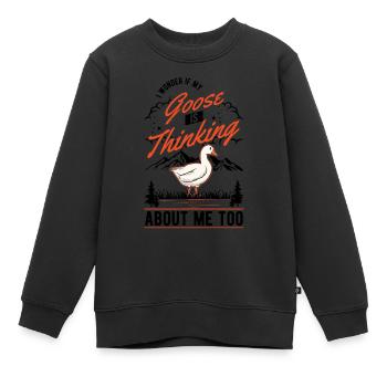 Oies cadeau oie éleveur oie oie - Sweat Premium enfant bio - noir - Devant - AI Model Kid Female (0cm)