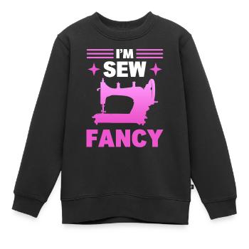 Nähmaschinenliebhaber Schneider - Kinder Premium Organic Sweatshirt - Schwarz - Vorne - AI Model Kid Female (0cm)