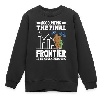 Accounting The Final Frontier In Number Crunching - Kinder Premium Organic Sweatshirt - Schwarz - Vorne - AI Model Kid Female (0cm)