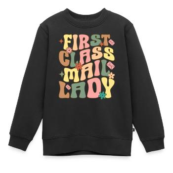 Postdienst weibliche Postangestellte - Kinder Premium Organic Sweatshirt - Schwarz - Vorne - AI Model Kid Female (0cm)