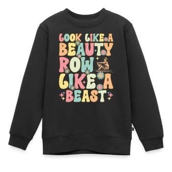 Rameur Rameur - Sweat Premium enfant bio - noir - Devant - AI Model Kid Female (0cm)