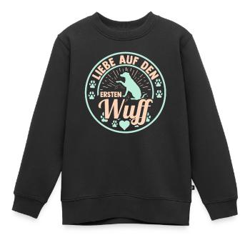 Chien Propriétaire De Chien Propriétaire De Chien Motif Chiens - Sweat Premium enfant bio - noir - Devant - AI Model Kid Female (0cm)