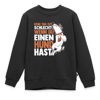 Chien Propriétaire De Chien Propriétaire De Chien Motif Chiens - Sweat Premium enfant bio - noir - Devant - AI Model Kid Female (0cm)