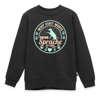 Chien Propriétaire De Chien Propriétaire De Chien Motif Chiens - Sweat Premium enfant bio - noir - Devant - AI Model Kid Female (0cm)