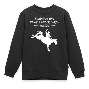 Rodeo Ausdauer-Champion - Kinder Premium Organic Sweatshirt - Schwarz - Vorne - AI Model Kid Female (0cm)