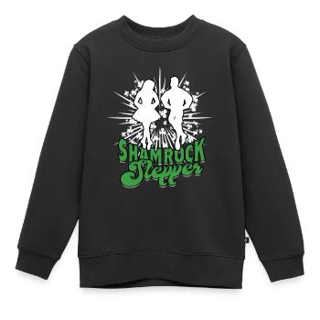 Irish Dance Irischer Tanz Feis Shamrock Stepper - Kinder Premium Organic Sweatshirt - Schwarz - Vorne - AI Model Kid Female (0cm)