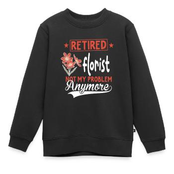Designer floral Fleuriste Fleuriste Fleuriste - Sweat Premium enfant bio - noir - Devant - AI Model Kid Female (0cm)
