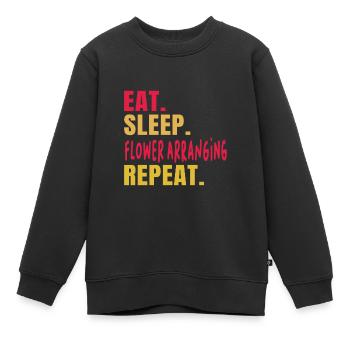 Designer floral Fleuriste Fleuriste Fleuriste - Sweat Premium enfant bio - noir - Devant - AI Model Kid Female (0cm)