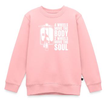 Trottinette - Sweat Premium enfant bio - rose - Devant - AI Model Kid Female (0cm)