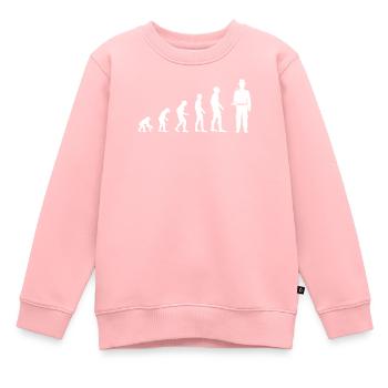L’évolution vers le bonheur - Sweat Premium enfant bio - rose - Devant - AI Model Kid Female (0cm)