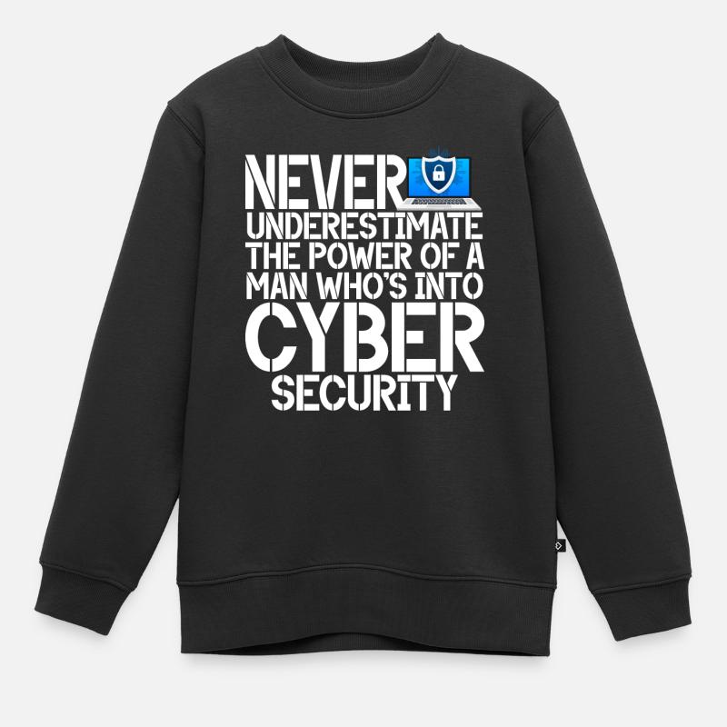 Cyber security hacker hacking - Kids Premium Organic Sweatshirt - black
