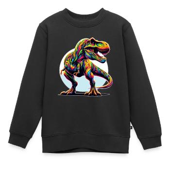 Tyrannosaurus Rex, Dinosaurier - Kinder Premium Organic Sweatshirt - Schwarz - Vorne - AI Model Kid Female (0cm)
