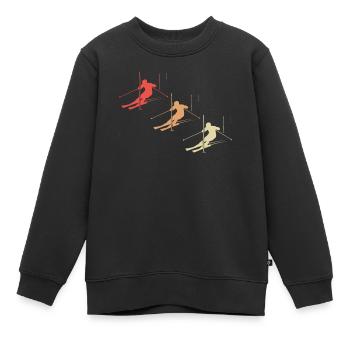 Championnat de slalom - Sweat Premium enfant bio - noir - Devant - AI Model Kid Female (0cm)