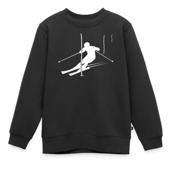 Cadeau de champion de slalom - Sweat Premium enfant bio - noir - Devant - AI Model Kid Female (0cm)