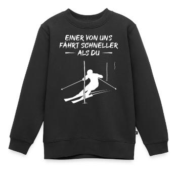 Cadeau de champion de slalom rapide - Sweat Premium enfant bio - noir - Devant - AI Model Kid Female (0cm)