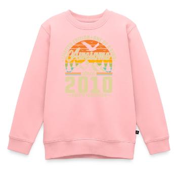 Vintage 2010 Birthday Celebration - Kinder Premium Organic Sweatshirt - Rosa - Vorne - AI Model Kid Female (0cm)