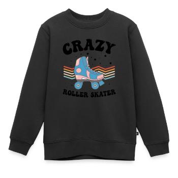 Roller Skates Roller Skater - Crazy Roller Skater - Kinder Premium Organic Sweatshirt - Schwarz - Vorne - AI Model Kid Female (0cm)