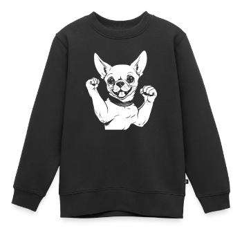Chihuahua - Kinder Premium Organic Sweatshirt - Schwarz - Vorne - AI Model Kid Female (0cm)