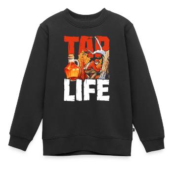 Sirop d’érable érable érable sève robinet vie - Sweat Premium enfant bio - noir - Devant - AI Model Kid Female (0cm)