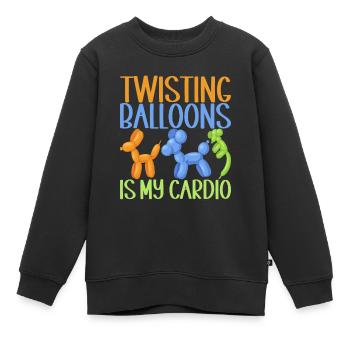 Ballontier Balloon Twisting - Kinder Premium Organic Sweatshirt - Schwarz - Vorne - AI Model Kid Female (0cm)
