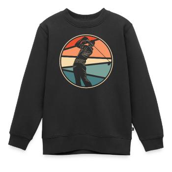 Golf Golfeurs Golfeurs - Sweat Premium enfant bio - noir - Devant - AI Model Kid Female (0cm)