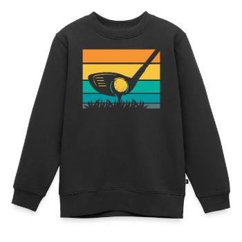 Golf Golfeurs Golfeurs - Sweat Premium enfant bio - noir - Devant - AI Model Kid Female (0cm)