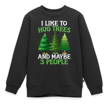 Défenseurs des arbres et écologistes - Sweat Premium enfant bio - noir - Devant - AI Model Kid Female (0cm)