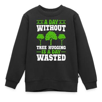 Protecteur d’arbre - Sweat Premium enfant bio - noir - Devant - AI Model Kid Female (0cm)