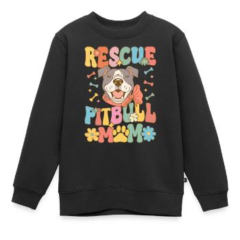 Groovy Hundeliebhaberin - Kinder Premium Organic Sweatshirt - Schwarz - Vorne - AI Model Kid Female (0cm)
