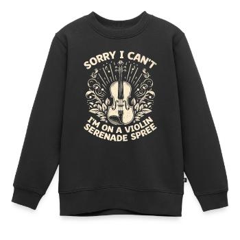 Désolé je ne peux pas je suis sur un violon sérénade spree violi - Sweat Premium enfant bio - noir - Devant - AI Model Kid Female (0cm)