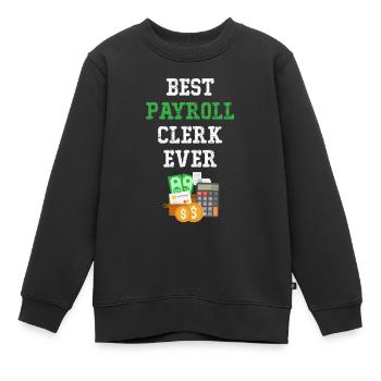 Lohn und Ge Bester Lohn- Und Gehaltsabrechnungskau - Kinder Premium Organic Sweatshirt - Schwarz - Vorne - AI Model Kid Female (0cm)