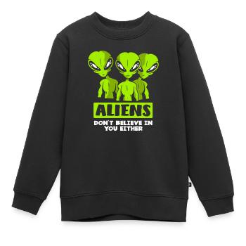 Alien Aliens - Kinder Premium Organic Sweatshirt - Schwarz - Vorne - AI Model Kid Female (0cm)