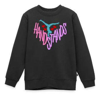 Gymnaste Équilibre sur les mains Gymnastique sur les mains - Sweat Premium enfant bio - noir - Devant - AI Model Kid Female (0cm)