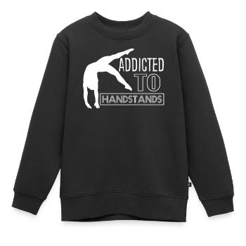 Équilibre sur les mains Gymnastique Gymnaste Équilibre sur les mains - Sweat Premium enfant bio - noir - Devant - AI Model Kid Female (0cm)