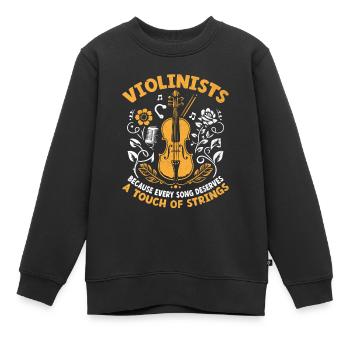 Geiger, weil jeder Song einen Hauch von - Kinder Premium Organic Sweatshirt - Schwarz - Vorne - AI Model Kid Female (0cm)