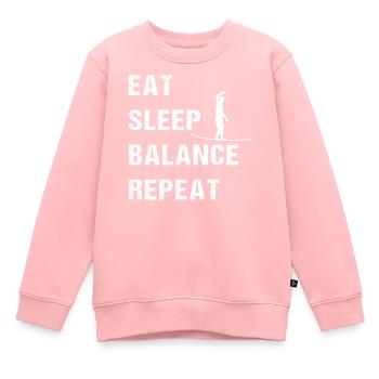 Maîtriser l’équilibre du quotidien - Sweat Premium enfant bio - rose - Devant - AI Model Kid Female (0cm)
